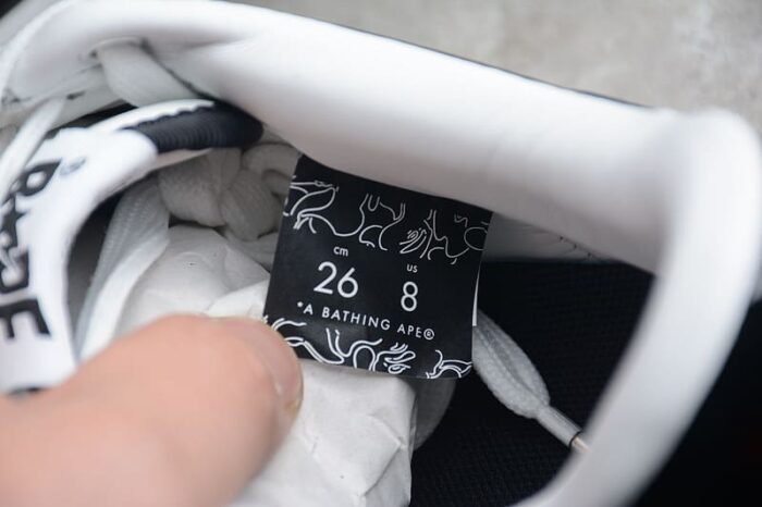 A Bathing Ape Bape Sta Low Black White - Image 10