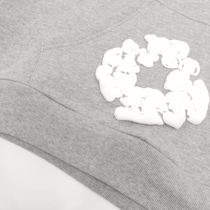 Hoodie Denim Tears The Cotton Wreath Grey - Image 4