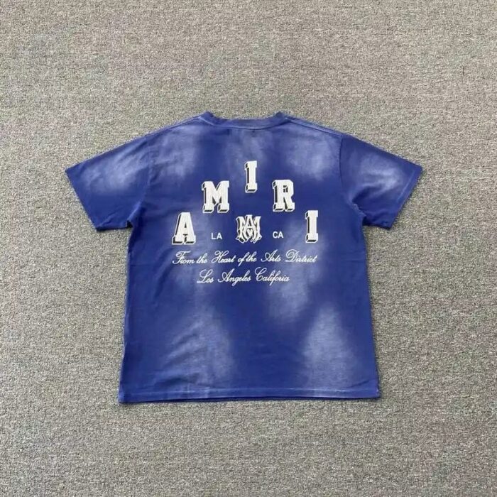 T-shirt Amiri Vintage Collegiate Blue - Image 3