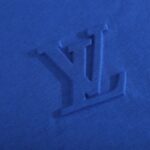 T-shirt Louis Vuitton LV Blue Embroidered Logo - Image 3