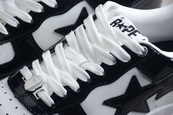 A Bathing Ape Bape Sta Low Black White - Image 6