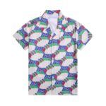 Set Gucci Multicolor GG Pattern Shirt and Shorts GC003 - Image 2