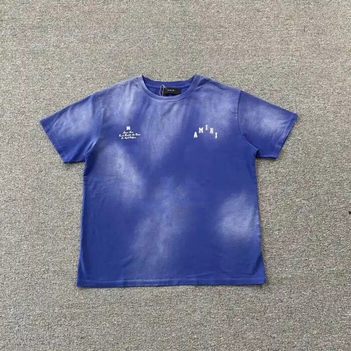T-shirt Amiri Vintage Collegiate Blue - Image 4
