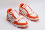 Louis Vuitton Trainer Monogram Denim Orange - Image 4