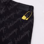 Jeans Balenciaga Script Black BL027 - Image 7