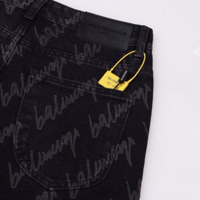 Jeans Balenciaga Script Black BL027 - Image 7