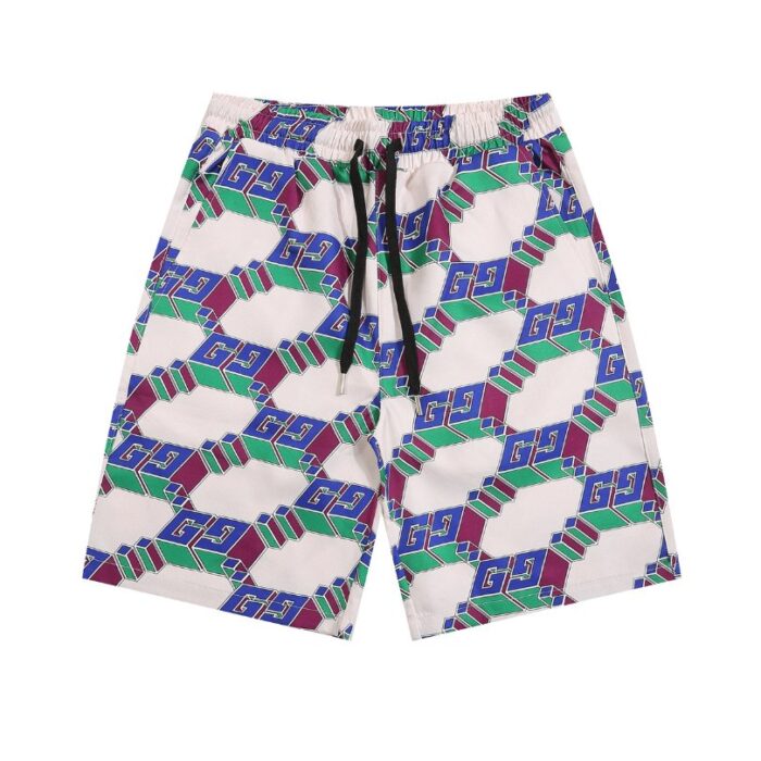 Set Gucci Multicolor GG Pattern Shirt and Shorts GC003 - Image 4