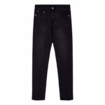 Jeans Balenciaga Logo Waistband Black BL030 - Image 2