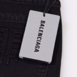 Jeans Balenciaga Logo Waistband Black BL030 - Image 7