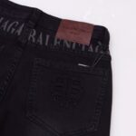 Jeans Balenciaga Logo Waistband Black BL030 - Image 5