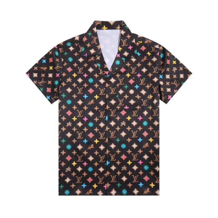 Set Louis Vuitton Monogram Multicolor Shirt and Shorts Set LV012 - Image 2
