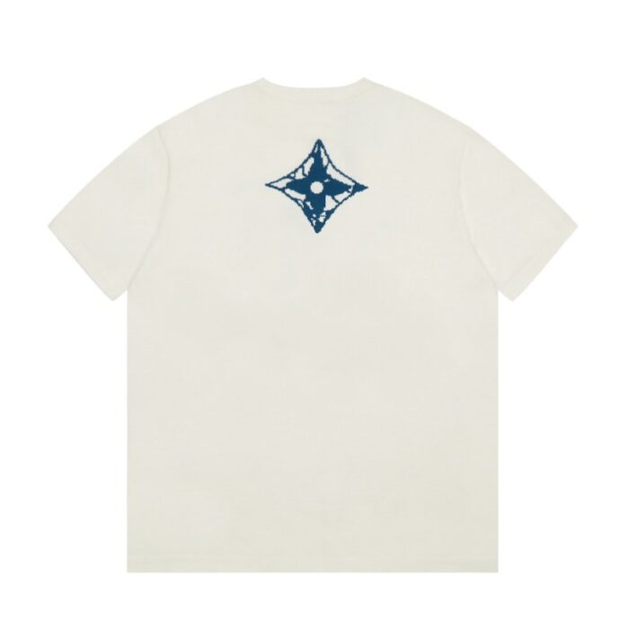 T-shirt Louis Vuitton Cracked Monogram Ivory LV013 - Image 2