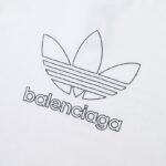 T-shirt Balenciaga x Adidas Trefoil Logo White BL004 - Image 4