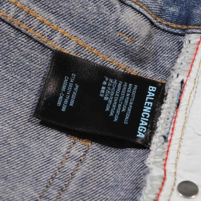 Jeans Balenciaga Logo Vintage Blue BL018 - Image 8