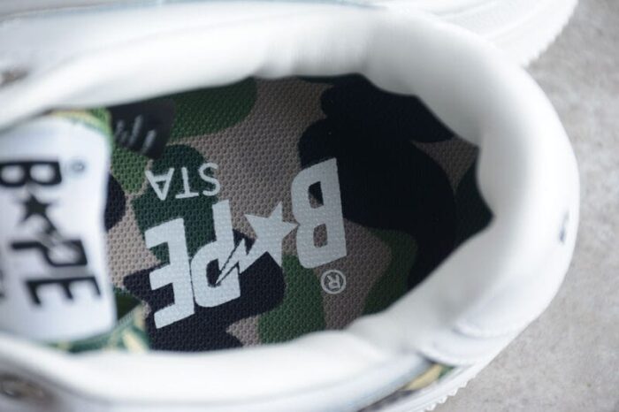 A Bathing Ape Bape Sta Low White ABC Camo Green - Image 9