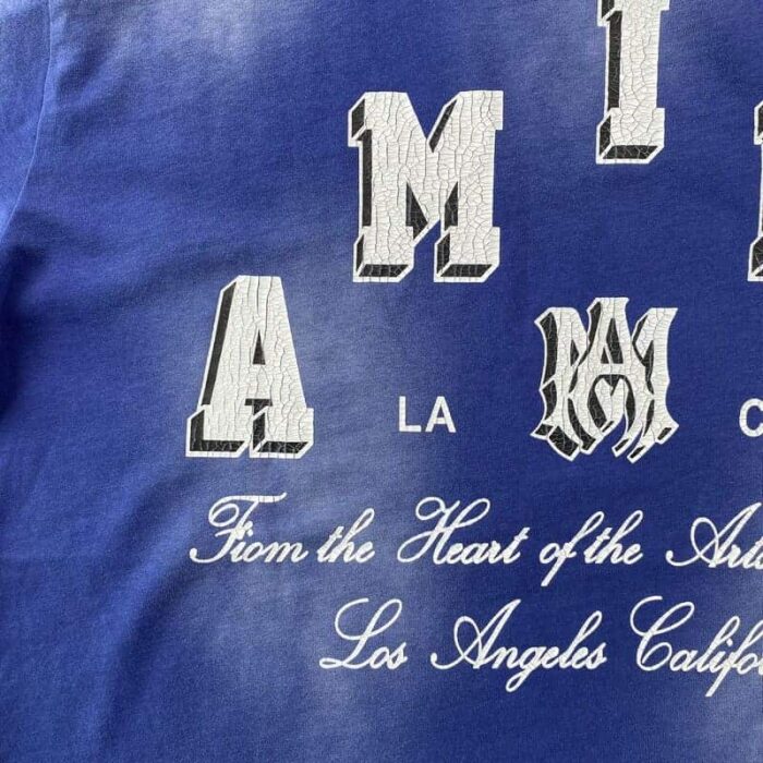 T-shirt Amiri Vintage Collegiate Blue - Image 8