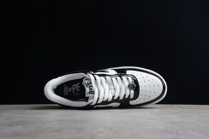 A Bathing Ape Bape Sta Low Black White - Image 8