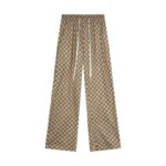 Pants Gucci Monogram Wide-Leg Beige GC053 - Image 2