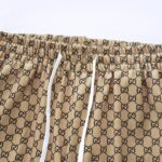 Pants Gucci Monogram Wide-Leg Beige GC053 - Image 5