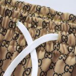 Pants Gucci Monogram Wide-Leg Beige GC053 - Image 6