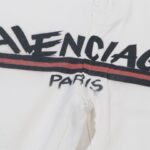 Jeans Balenciaga Logo Vintage White BL019 - Image 5