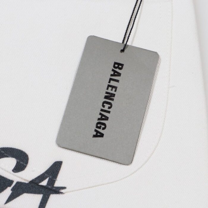 Jeans Balenciaga Logo Vintage White BL019 - Image 7