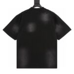 T-shirt Balenciaga Graphic Slogan Distressed Black BL010 - Image 2