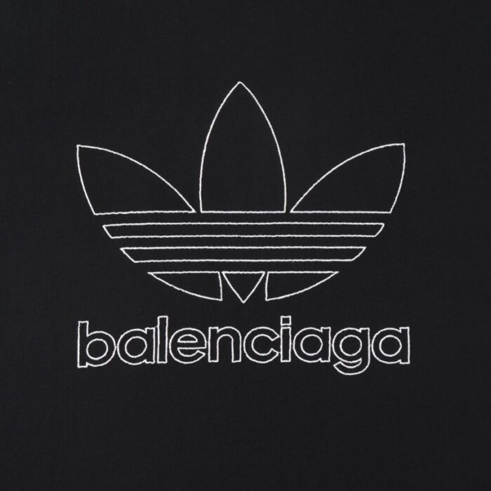 T-shirt Balenciaga x Adidas Trefoil Logo Black BL005 - Image 4