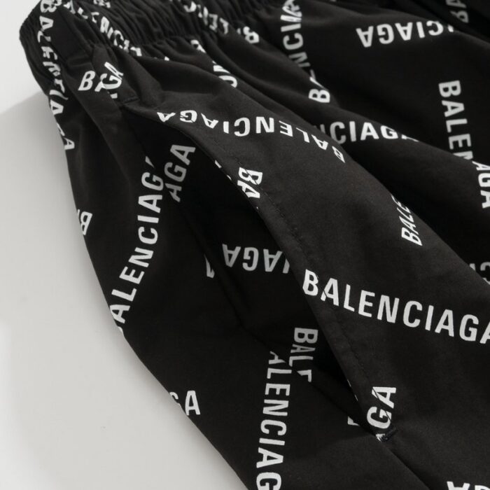 Shorts Balenciaga Allover Logo Print BL044 - Image 8