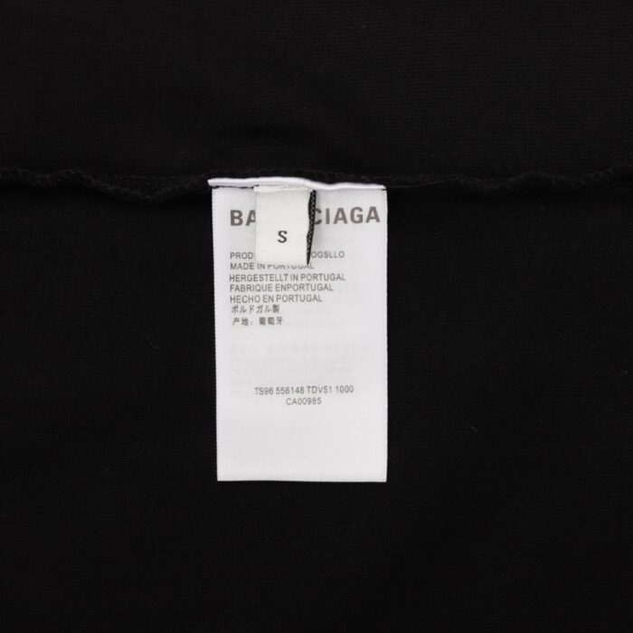 T-shirt Balenciaga Logo Graphic Black BL055 - Image 7