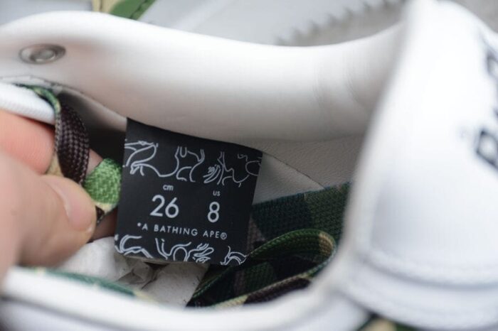 A Bathing Ape Bape Sta Low White ABC Camo Green - Image 13