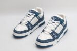 Louis Vuitton LV Trainer Monogram Denim White Blue - Image 4