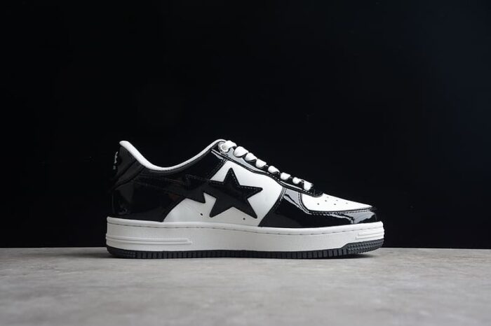 A Bathing Ape Bape Sta Low Black White - Image 4