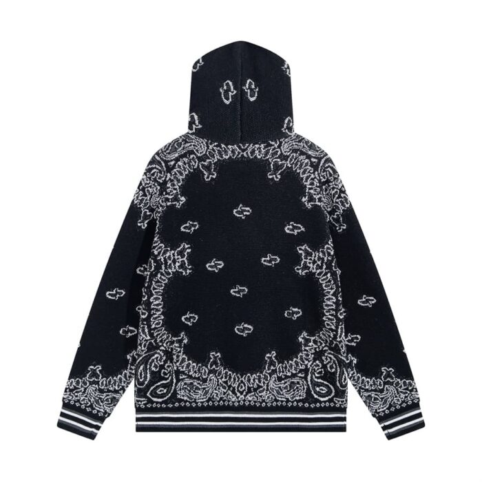 Amiri Bandana B-Ball Hoodie 'BlackGrey' - Image 2
