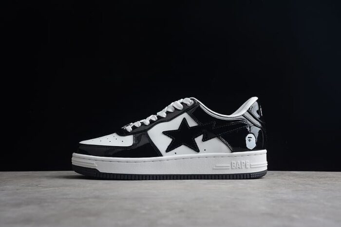 A Bathing Ape Bape Sta Low Black White - Image 3