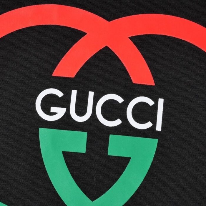 T-shirt Gucci Interlocking Logo Black GC013 - Image 4