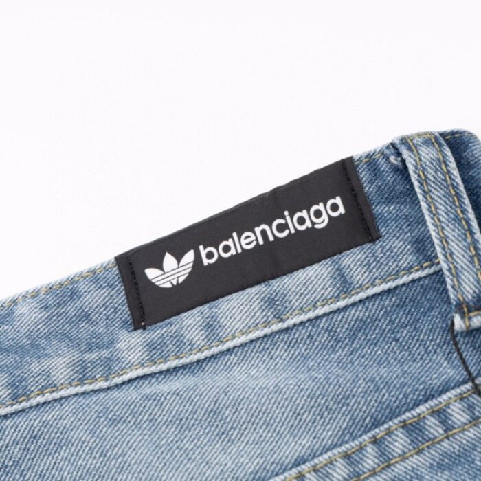 Jeans Balenciaga Striped Blue Denim BL031 - Image 6