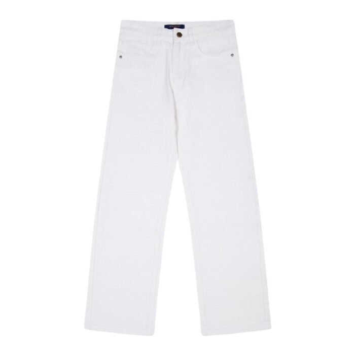 Jeans Louis Vuitton White Monogram Pocket Detailing LV003 - Image 2
