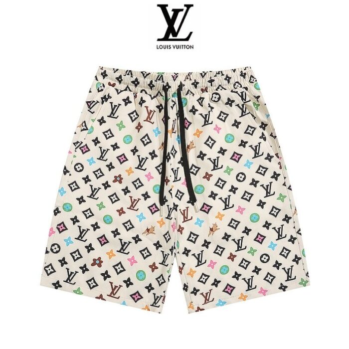 Set Louis Vuitton Multicolor Monogram Shirt and Shorts LV009 - Image 3