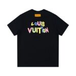 T-Shirt Louis Vuitton LV Multicolor Logo Black - Image 2