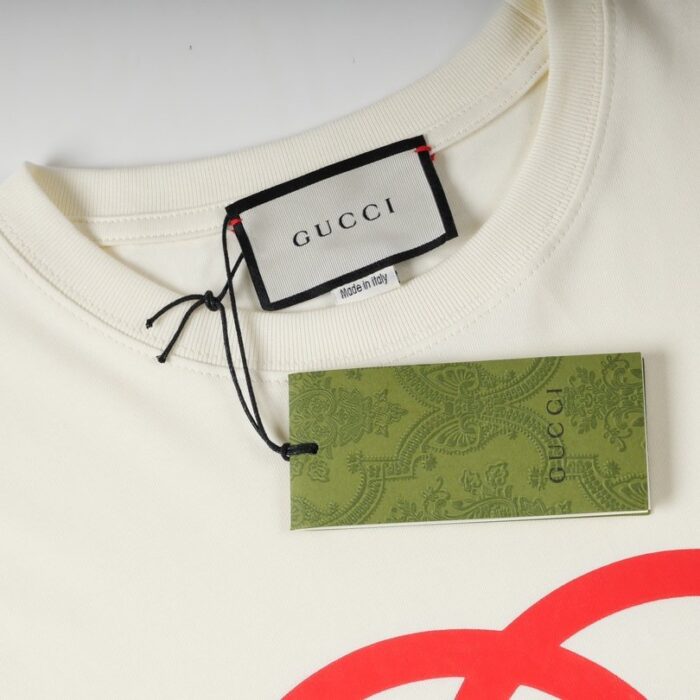 T-shirt Gucci Interlocking Logo White GC014 - Image 6