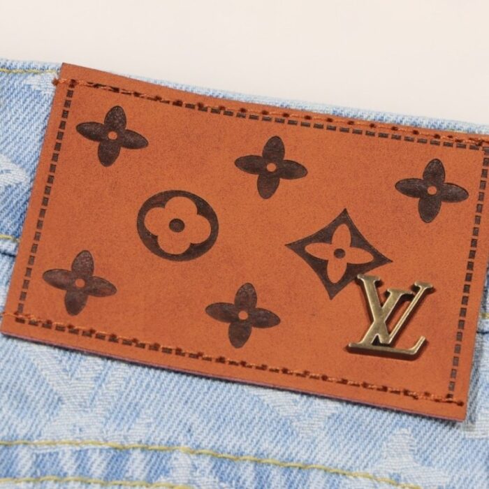 Jeans Louis Vuitton Monogram Light Wash Denim LV006 - Image 4