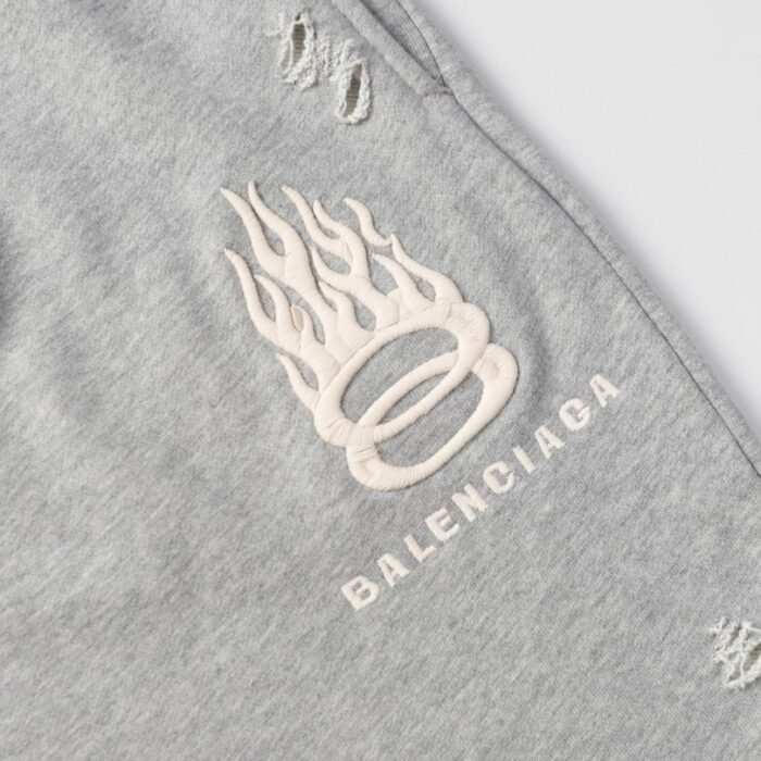 Shorts Balenciaga Logo Grey BL023 - Image 4