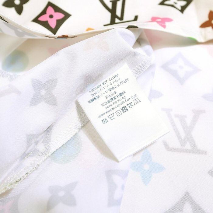 Set Louis Vuitton Multicolor Monogram Shirt and Shorts LV009 - Image 13