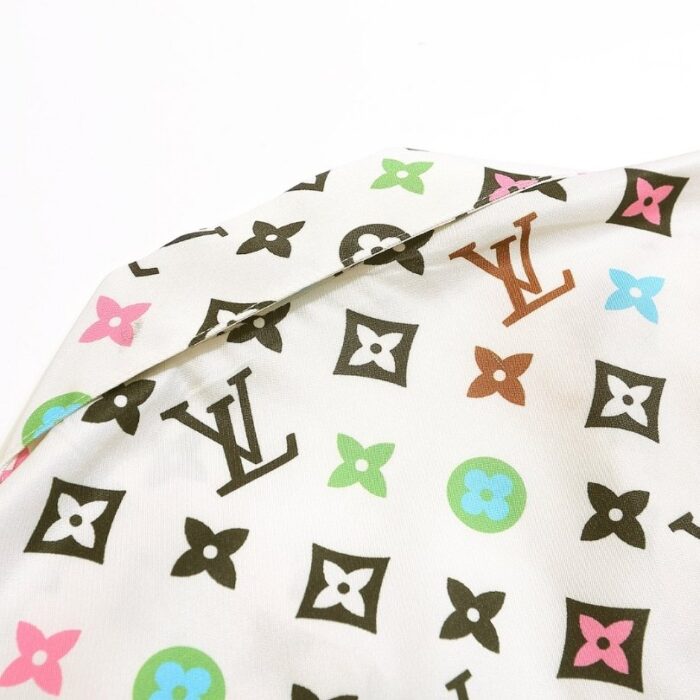 Set Louis Vuitton Multicolor Monogram Shirt and Shorts LV009 - Image 9
