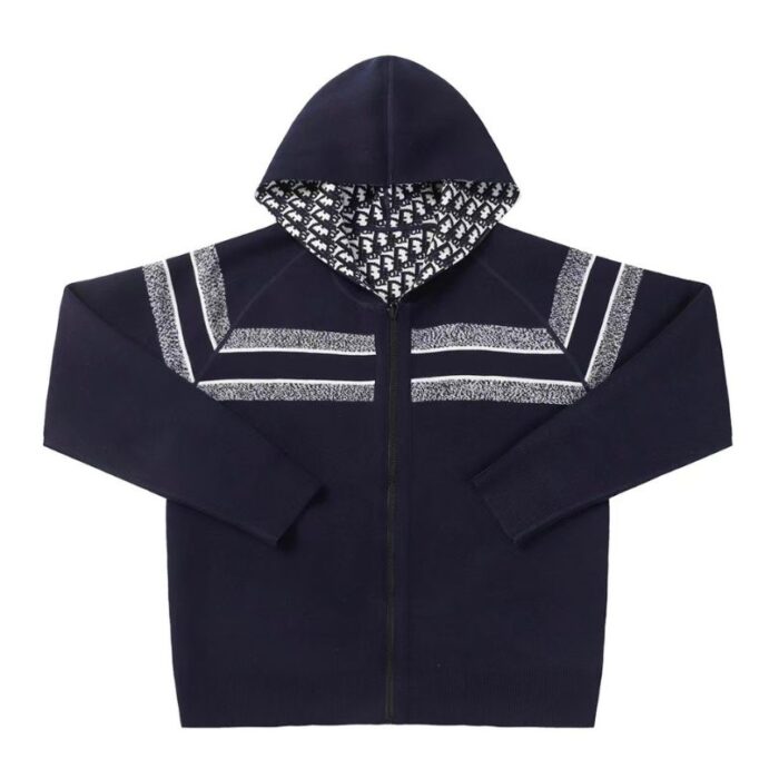 Hoodie Christian Dior Monogram Knit Jacket DO067 - Image 2