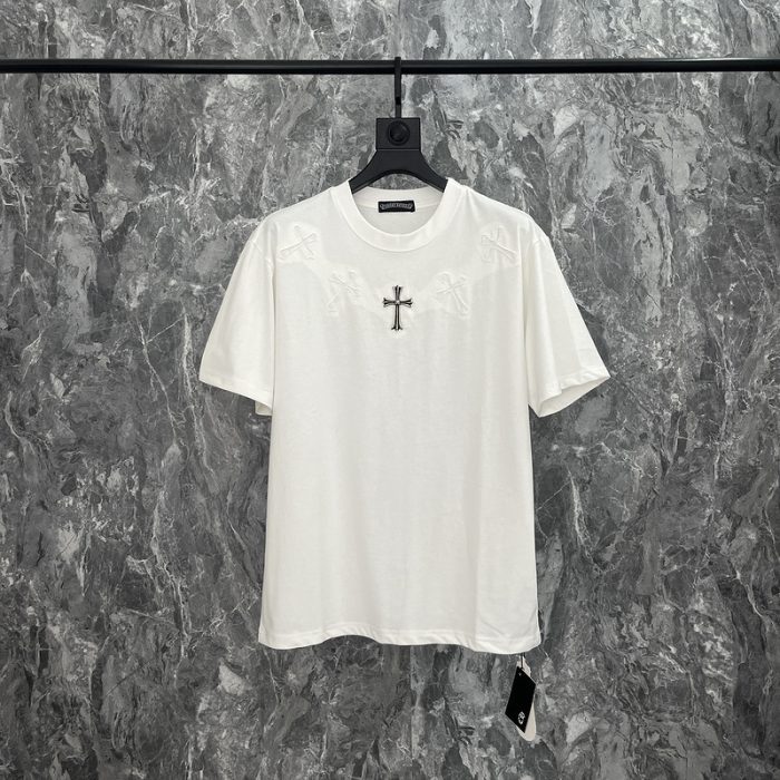 T-shirt Chrome Hearts White Cross Embroidery CH030 - Image 2