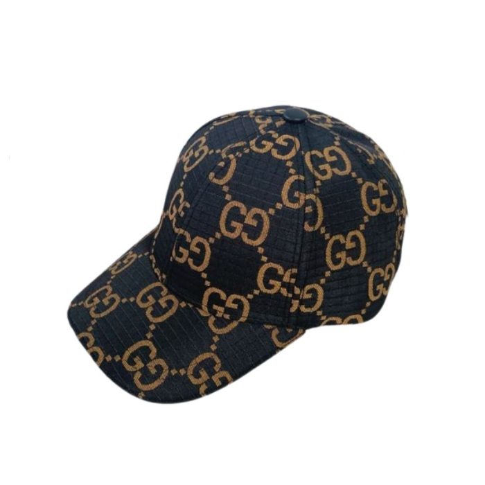 Cap Gucci GG Monogram Black and Brown GC124 - Image 1