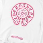 Sweatshirt Chrome Hearts Pink Horseshoe White CH005 - Image 7