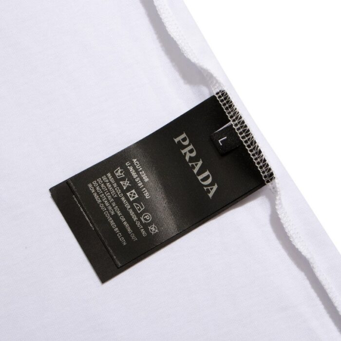 T-shirt Prada Milano Triangle Logo White PD021 - Image 10